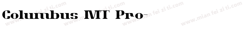 Columbus MT Pro字体转换